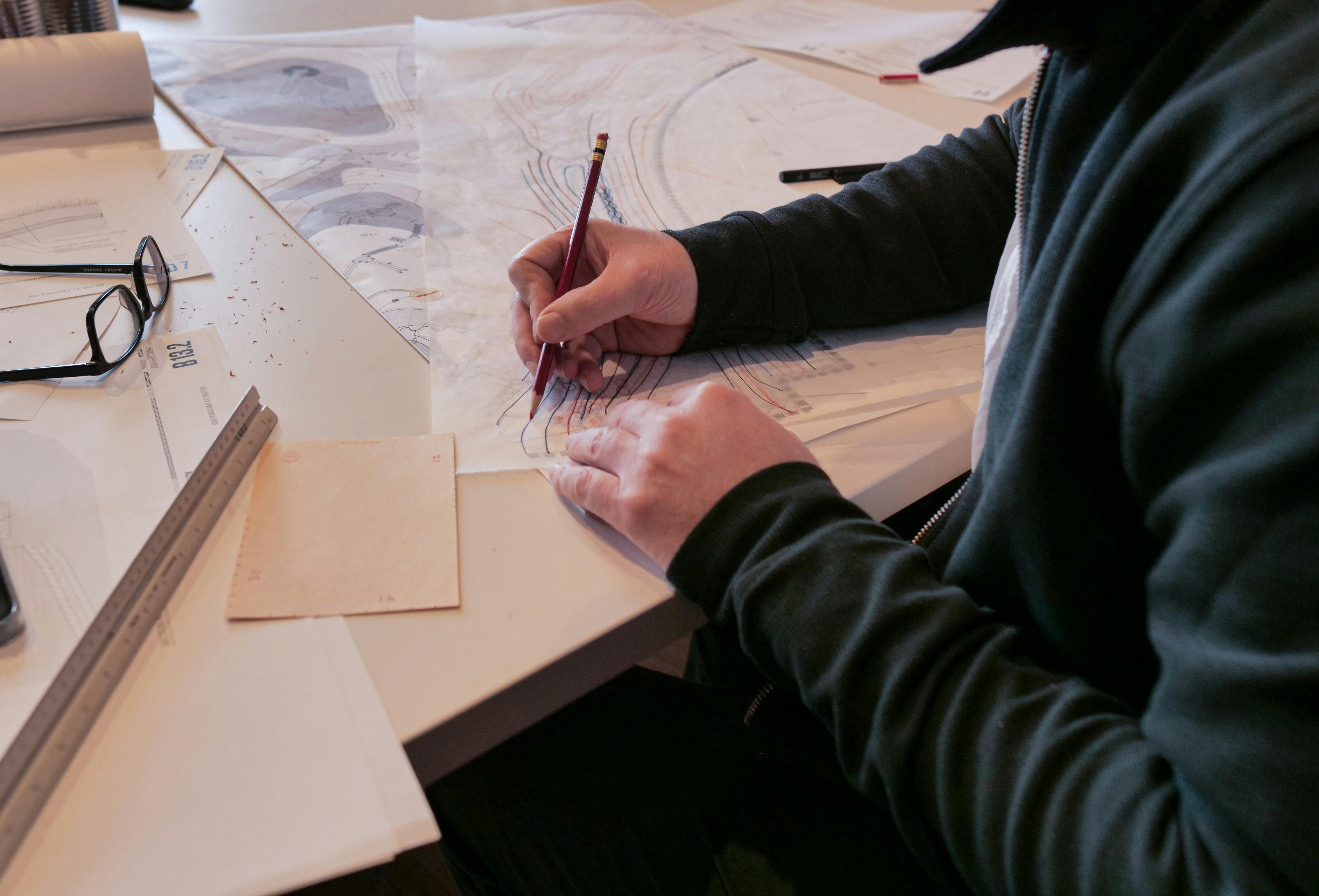 Landscape Architect sketching