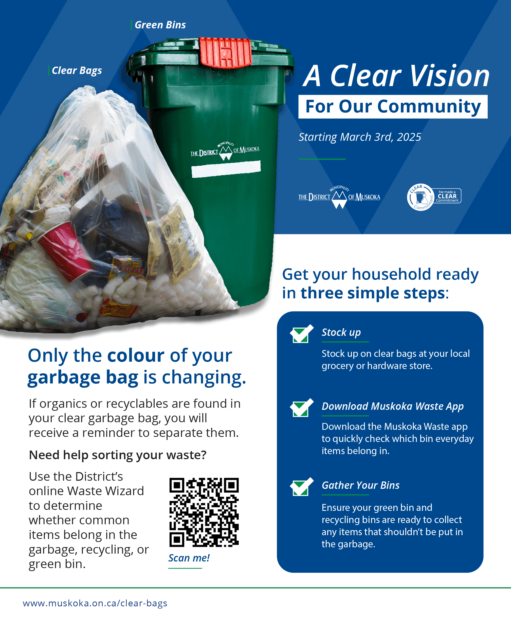 Make a Clear Commitment with Muskoka's Clear Bag Program! Engage Muskoka