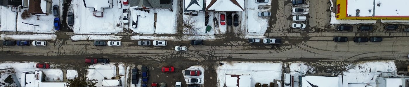 Top down aerial image of Coleman Street.