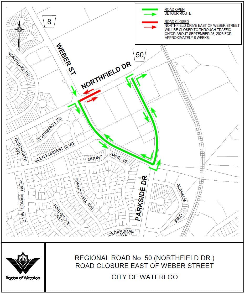 Detour Route - Stage 4 - Northfield Intersection East Leg Closure