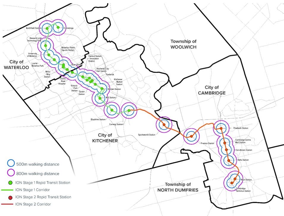 Ion Stations in Waterloo, Kitchener and Cambridge