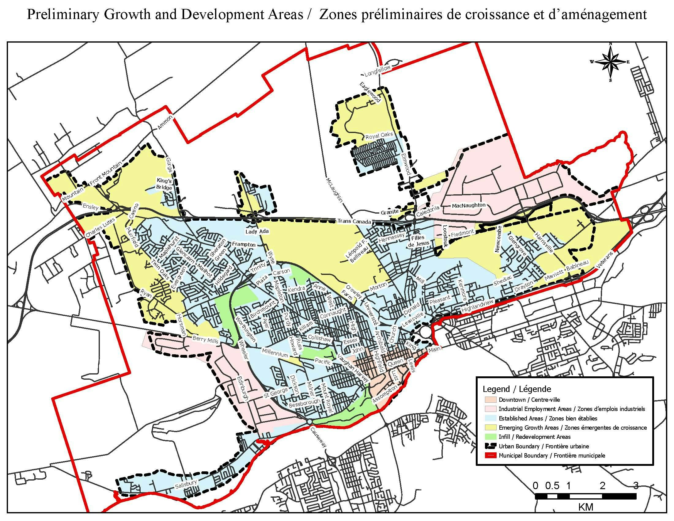 Preliminary Growth and Development Areas Zones
