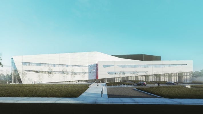 Concept Drawing of New Edmonton Lab Hub, from South
