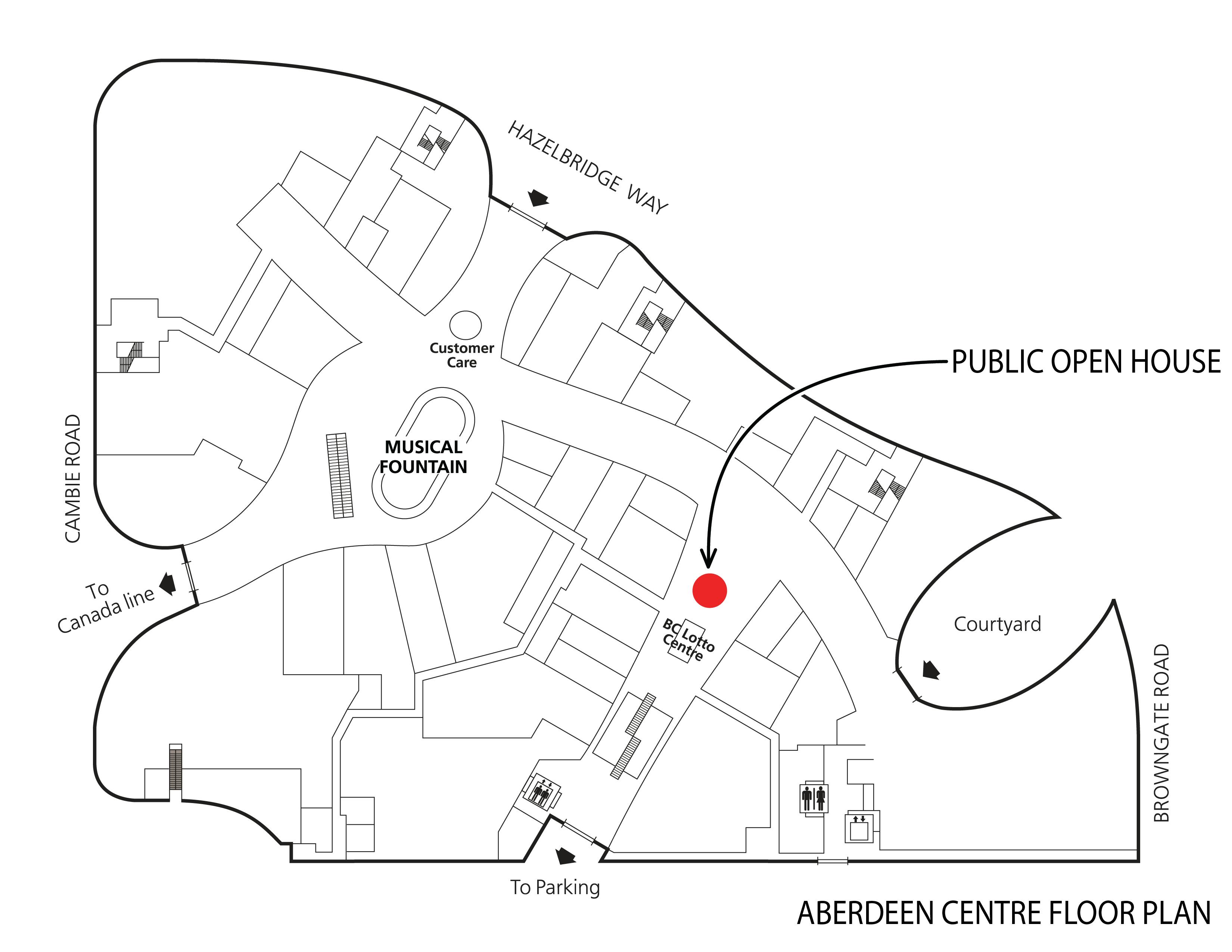Map to open house at Aberdeen Centre on Sat. Nov. 17