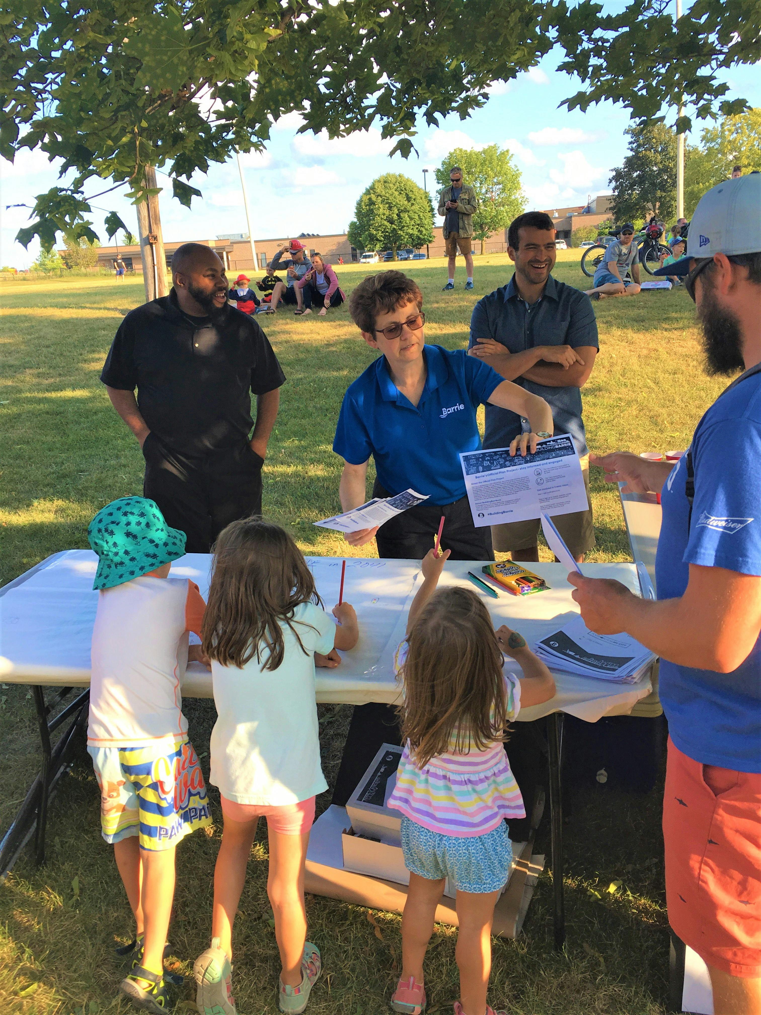 Engaging with community members at Barrie Fire and Emergency Service's Hot Summer Nights event