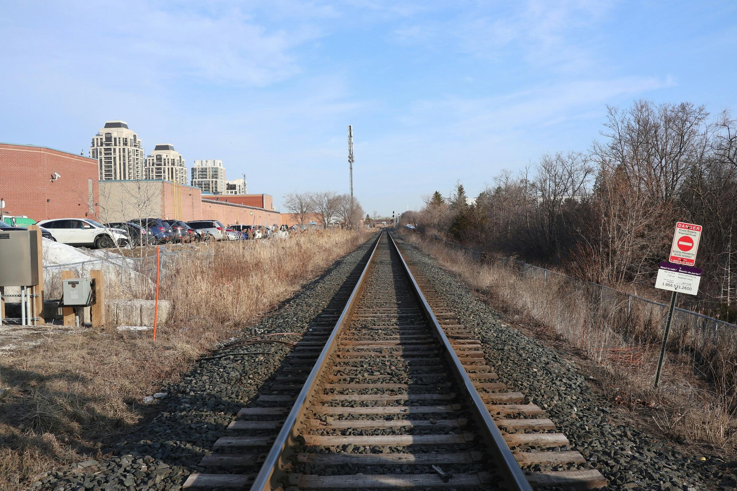 Rail Corridor looking north from 16th Avenue