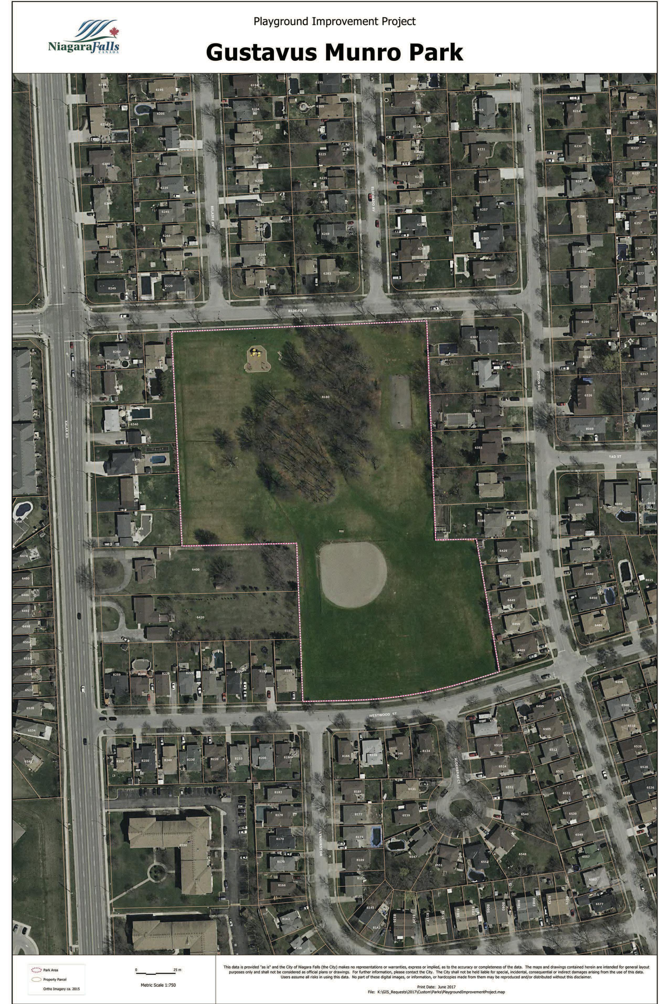 Gustavus Munro Park Plan