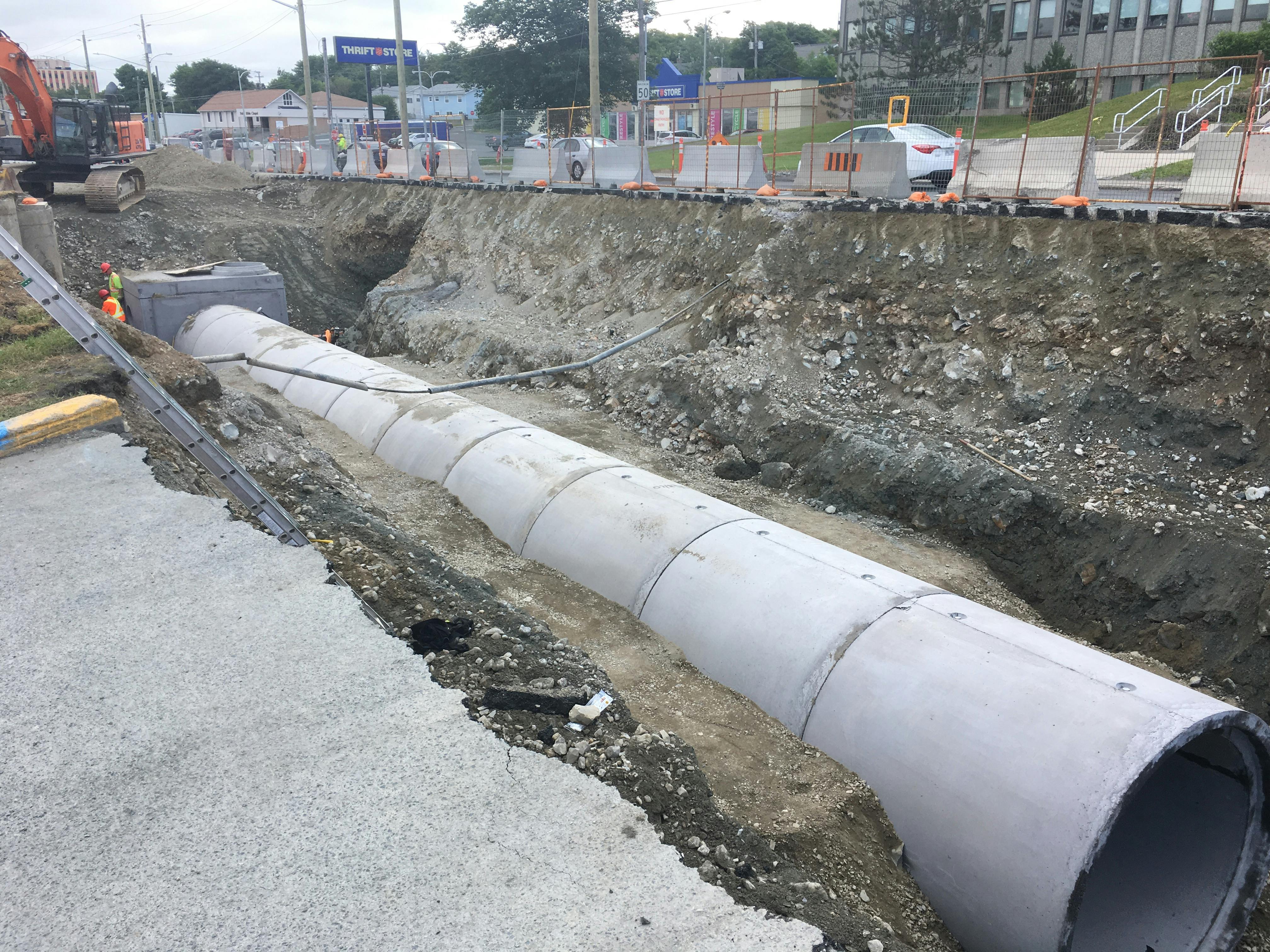 Kenmount Rd Trunk Storm Sewer Pipe Installation