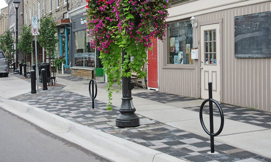 Bike racks on Dickson Street, Wellington to Ainslie