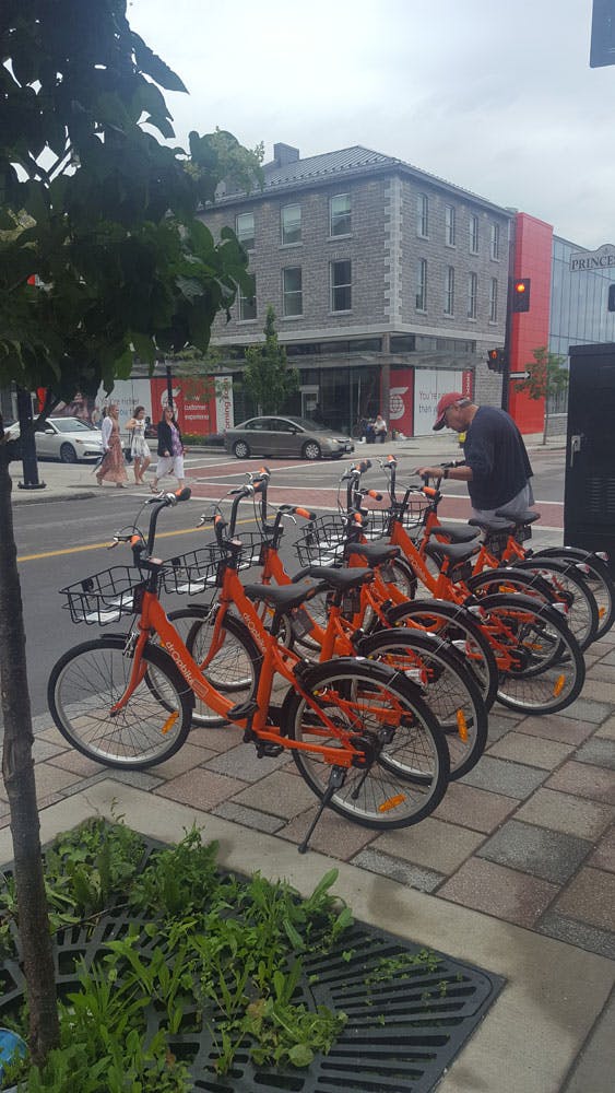 Man renting a bike 