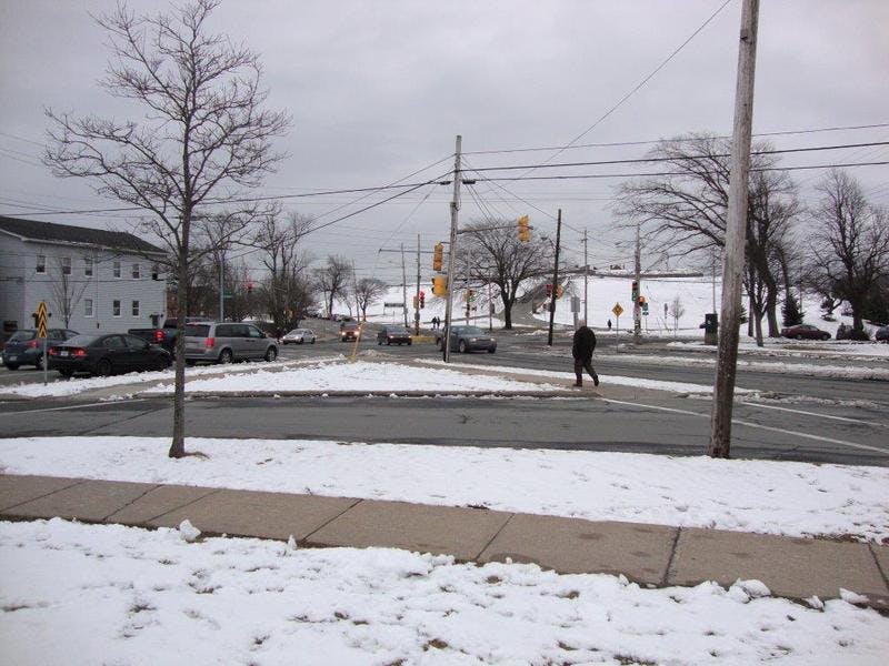 Current intersection at Cogswell Street