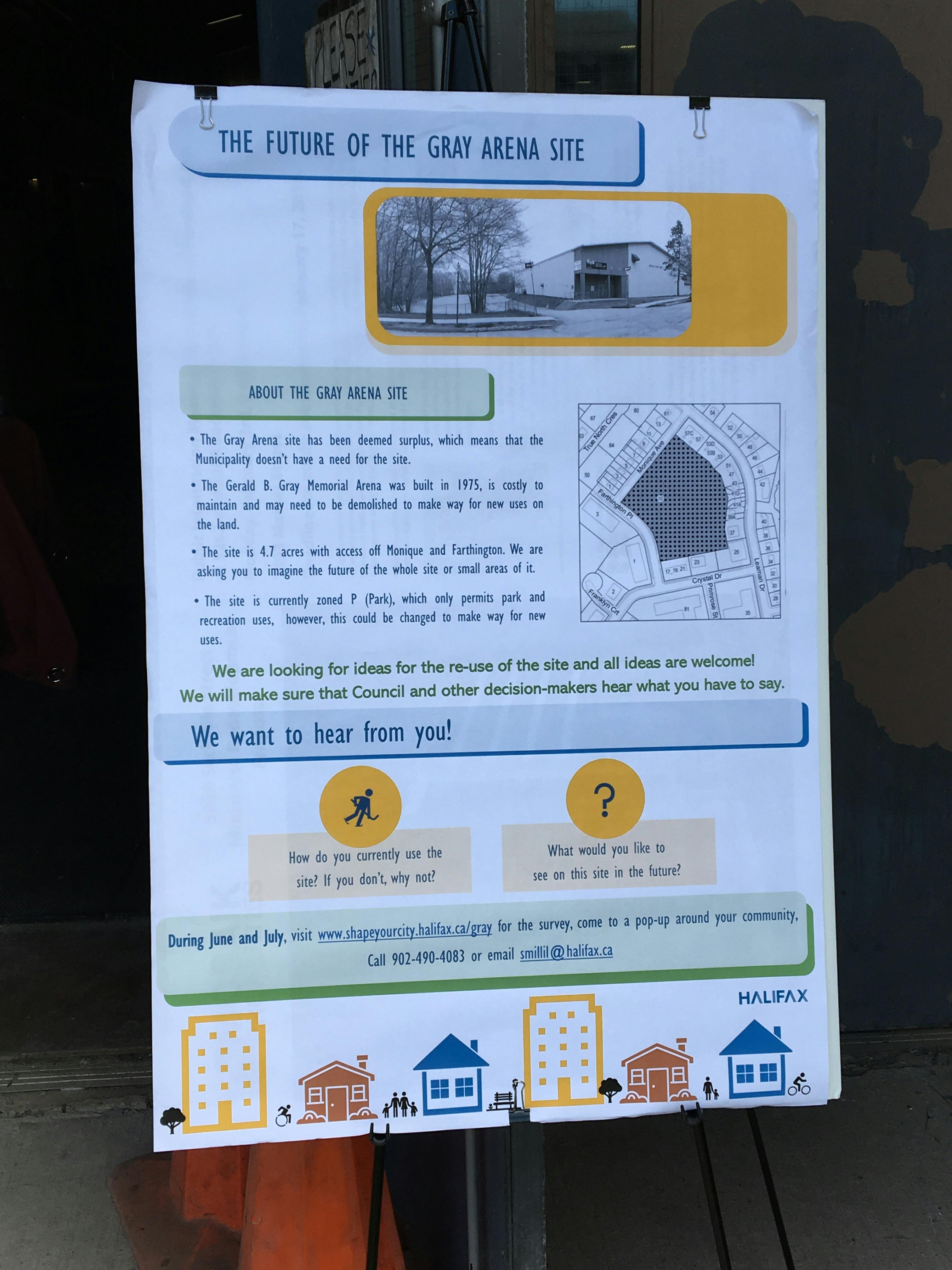 Gray Arena Site Information Poster