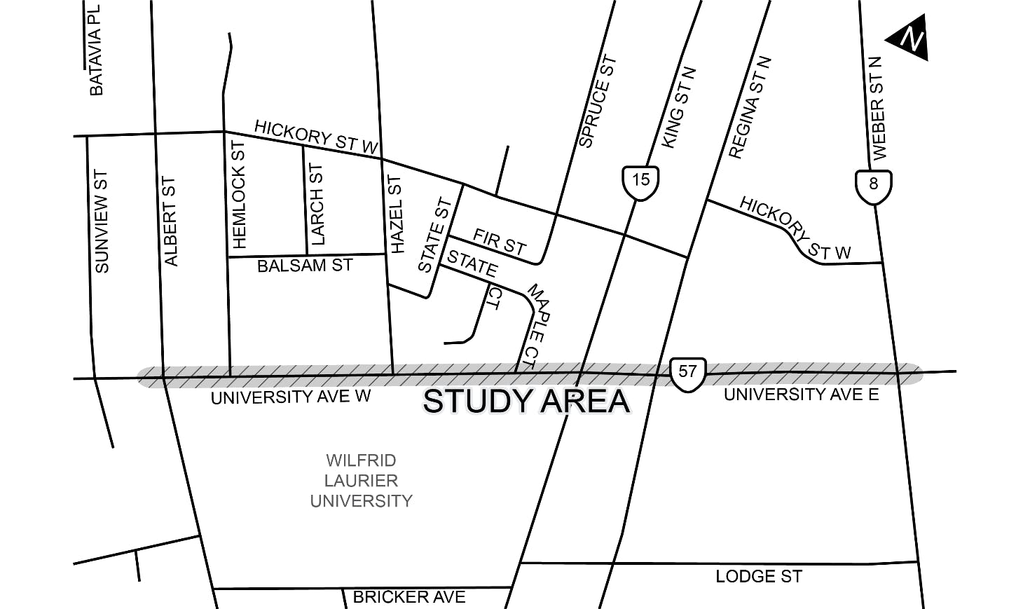 University Ave Key Plan