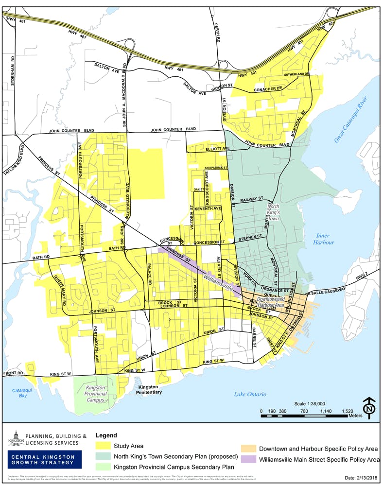 Central Kingston Growth Study Area Map