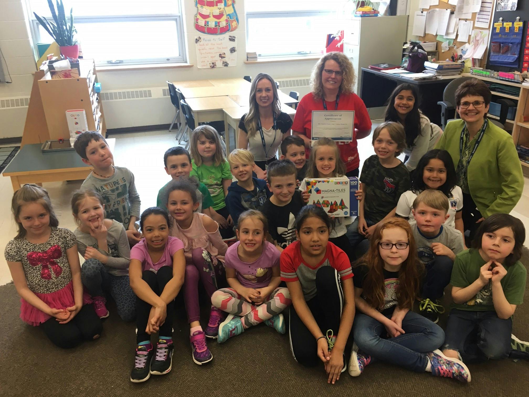 Mrs Gogolin's Grade 2 Class presented with their certificate for sharing their visions of Barrie's future. There was a keen interest in active transportation, more parks and trails, and finding new ways to protect the environment. 