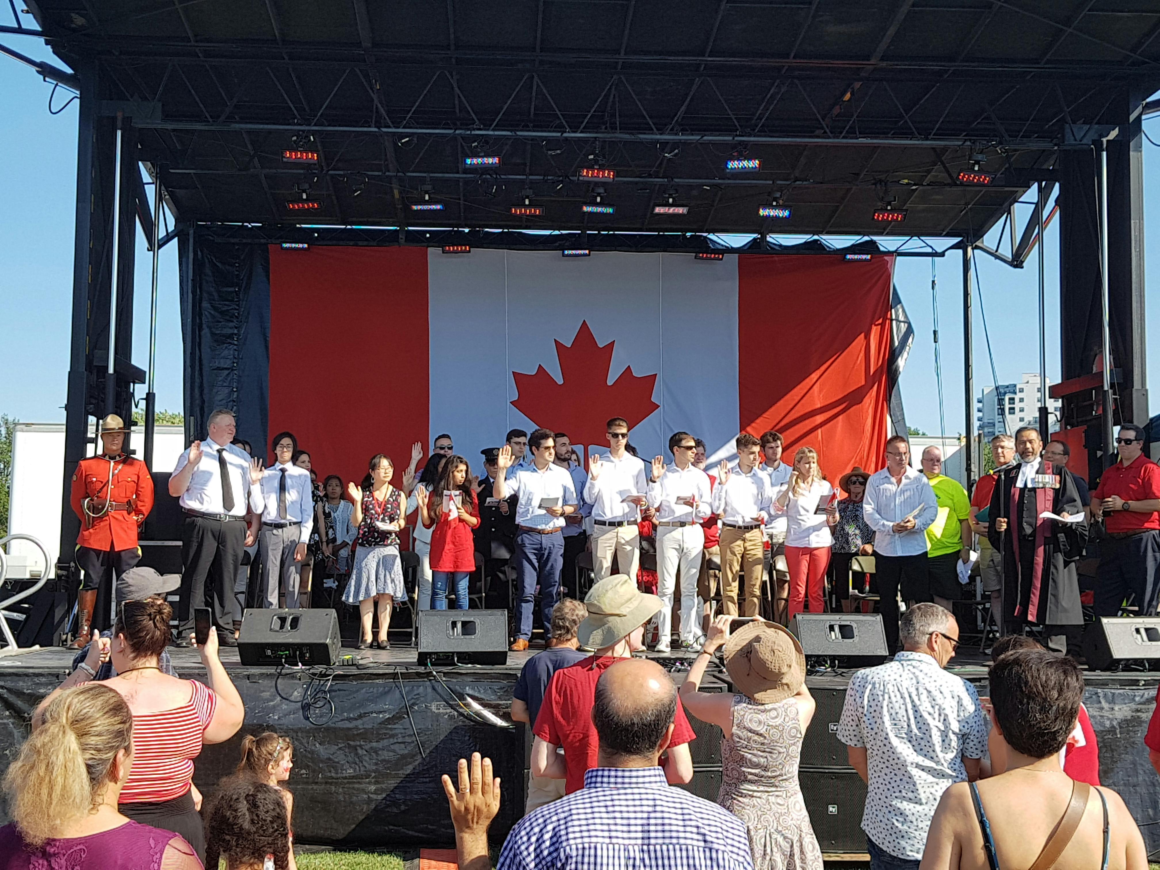 Citizenship Ceremony at Rotary's Canada Day Ceremony