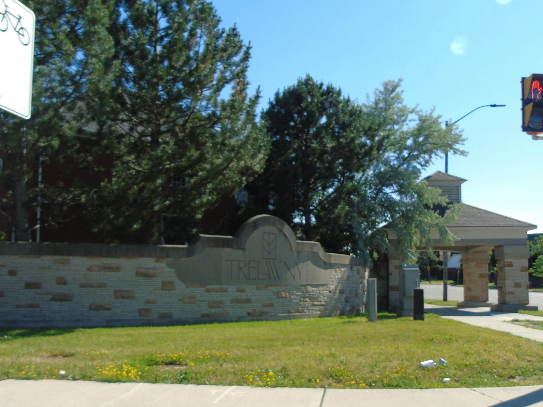Entry pavilion and signage of the Trelawny Community 