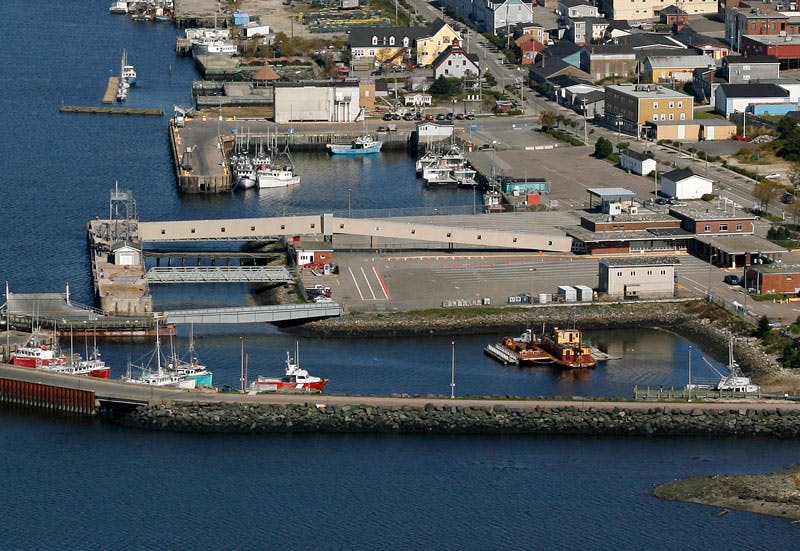 Aerial view of Terminal and Yarmouth waterfront
