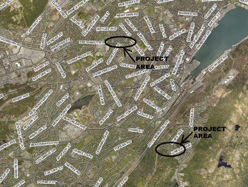 Site Map - Project Areas