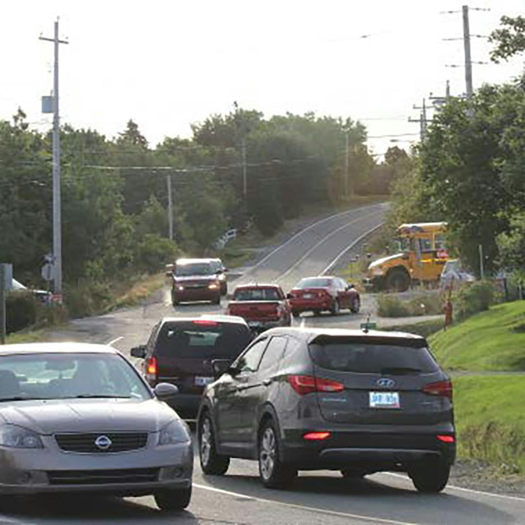 Traffic on Torbay Road.
