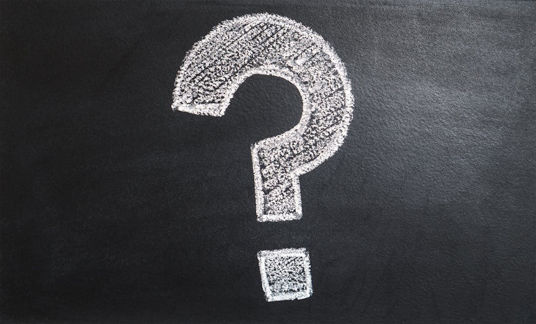 Question mark Question mark drawn on a blackboard