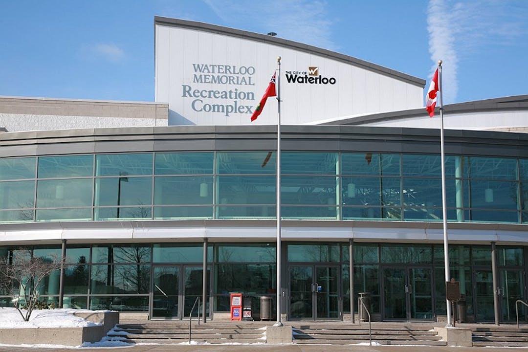 Waterloo Memorial Recreation Complex The front exterior of the Waterloo Memorial Recreation Complex