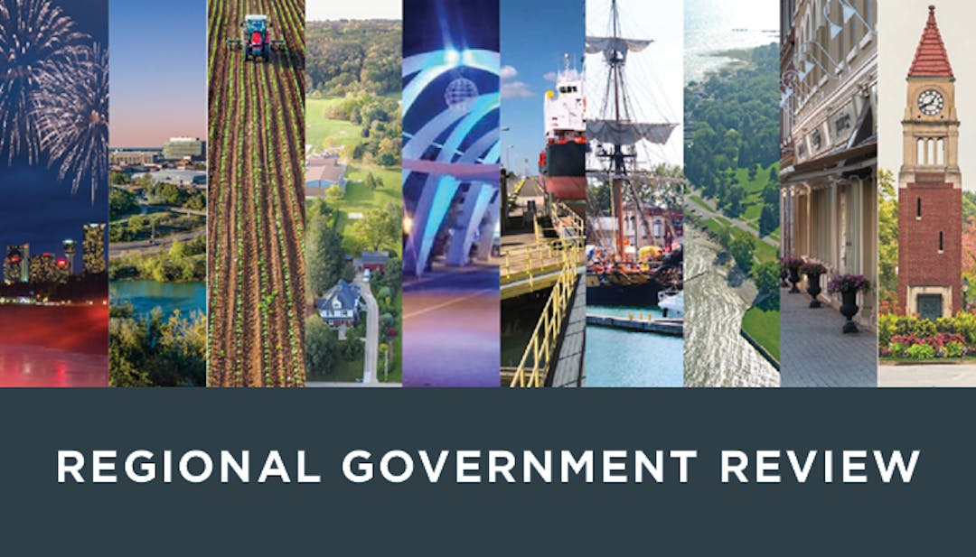 A collage of regional features, geography and landmarks.