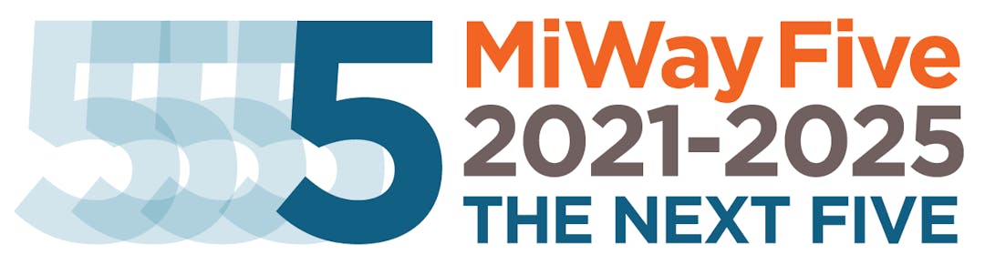 MiWay Five 2021-2025 The Next Five Blue and Orange logo