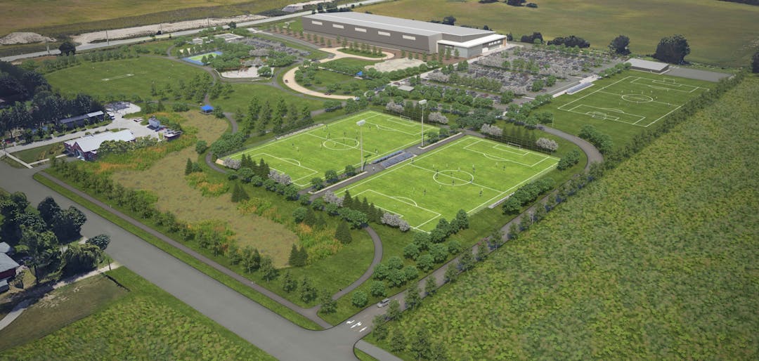 Future home of RBJ Schlegel Park - Image showing three dimensional rendering of the park once complete